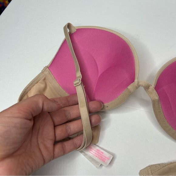 PINK Victoria's Secret Tan bombshell super push-up Bra 32B - Picture 5 of 7